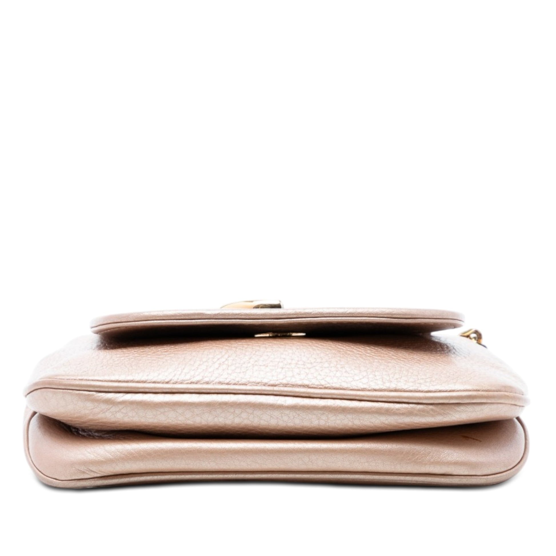 Gucci Small Metallic Pebbled Calfskin 1973 Chain Crossbody