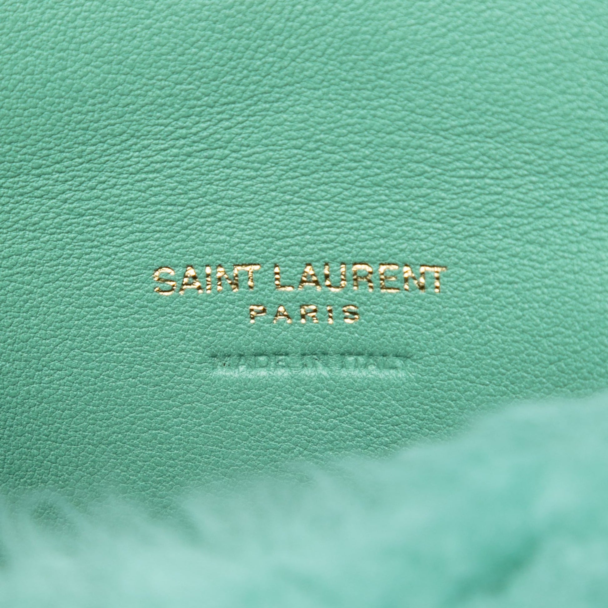 Saint Laurent Shearling Loulou Puffer Clutch