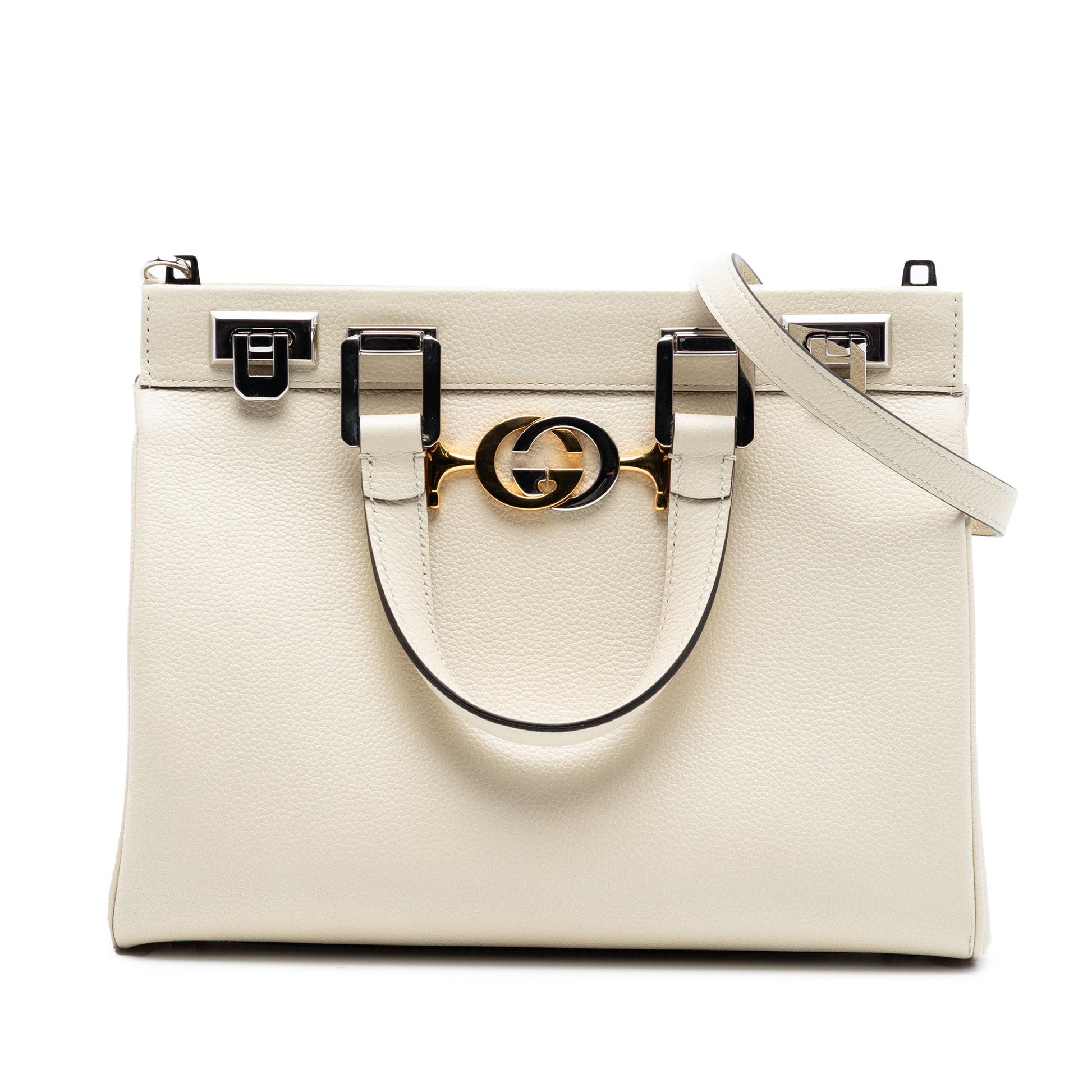 Gucci Small Grained Calfskin Zumi Top Handle Bag