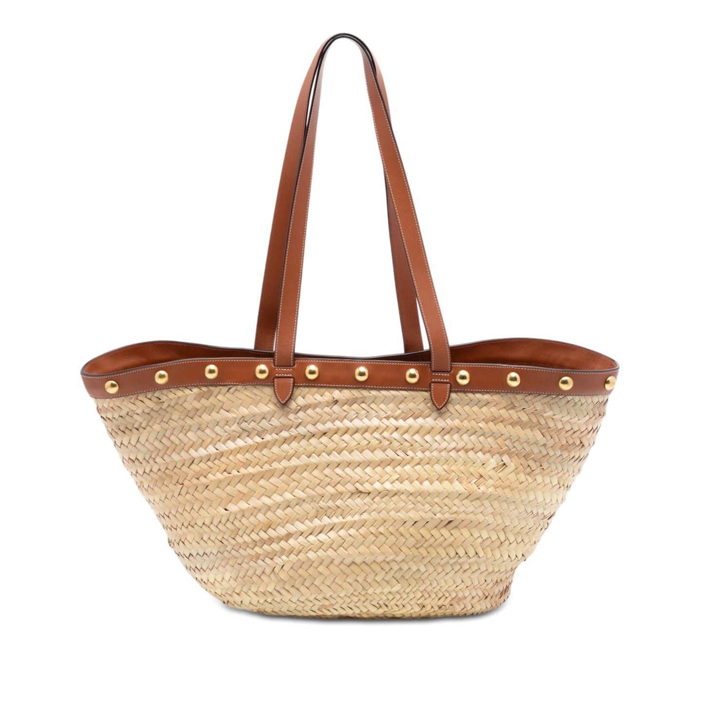 Celine Large Raffia Classic Studded Panier Tote