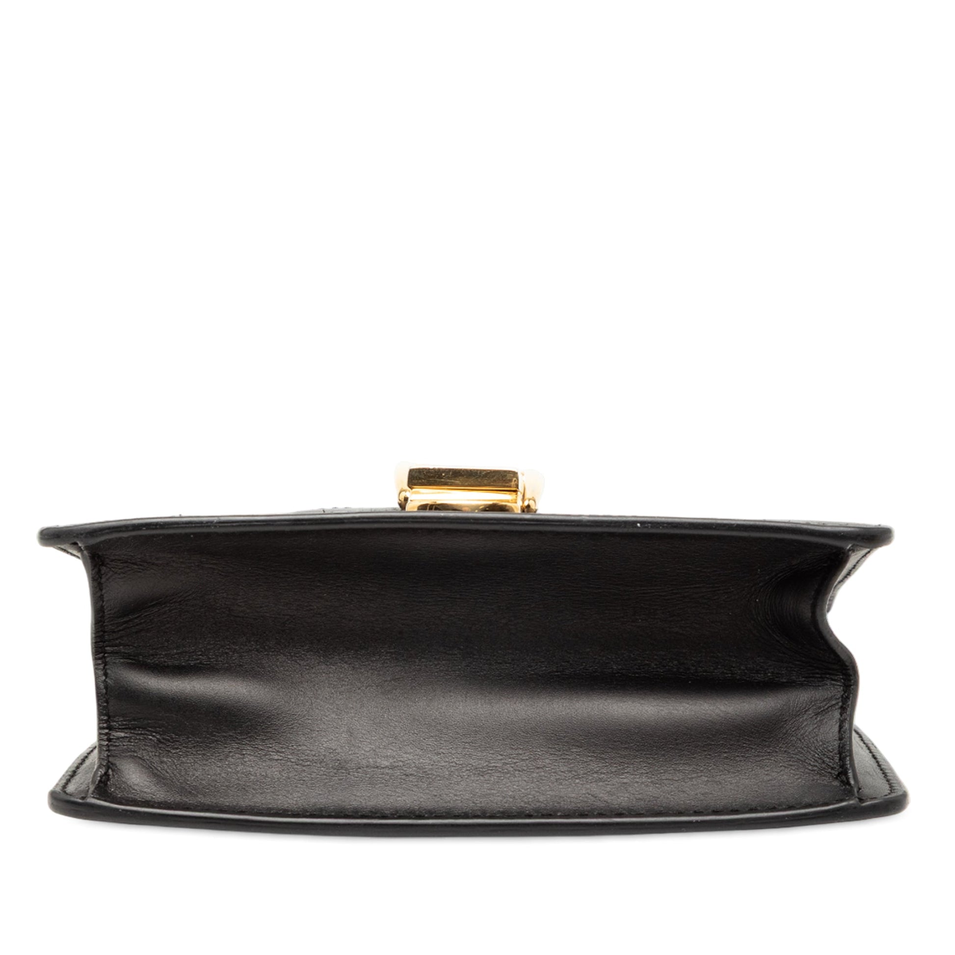 Gucci Mini Leather Web Sylvie Chain Crossbody