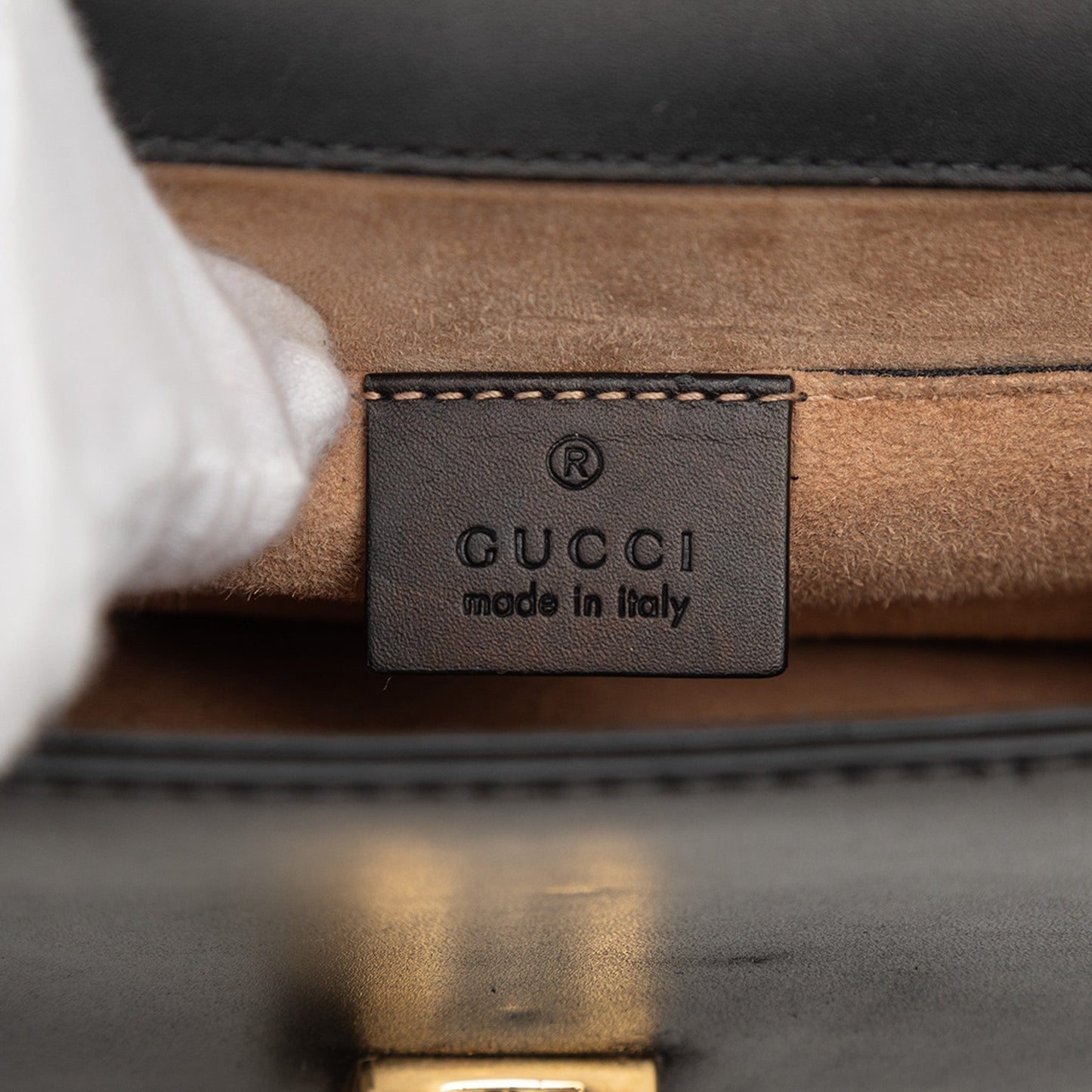 Gucci Mini Leather Web Sylvie Chain Crossbody