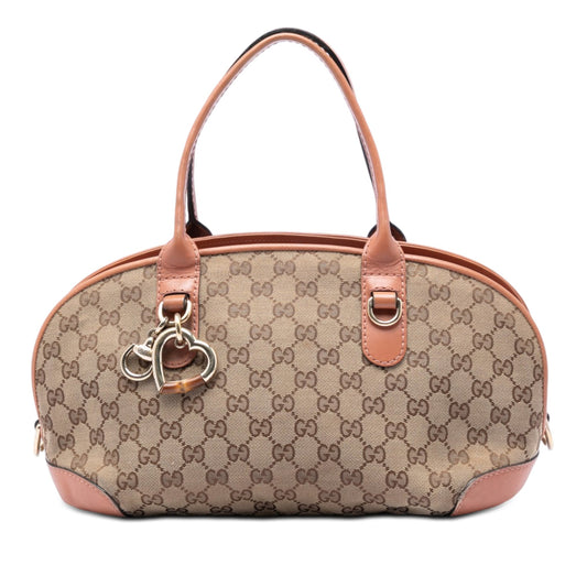 Gucci GG Canvas Heart Bit Satchel