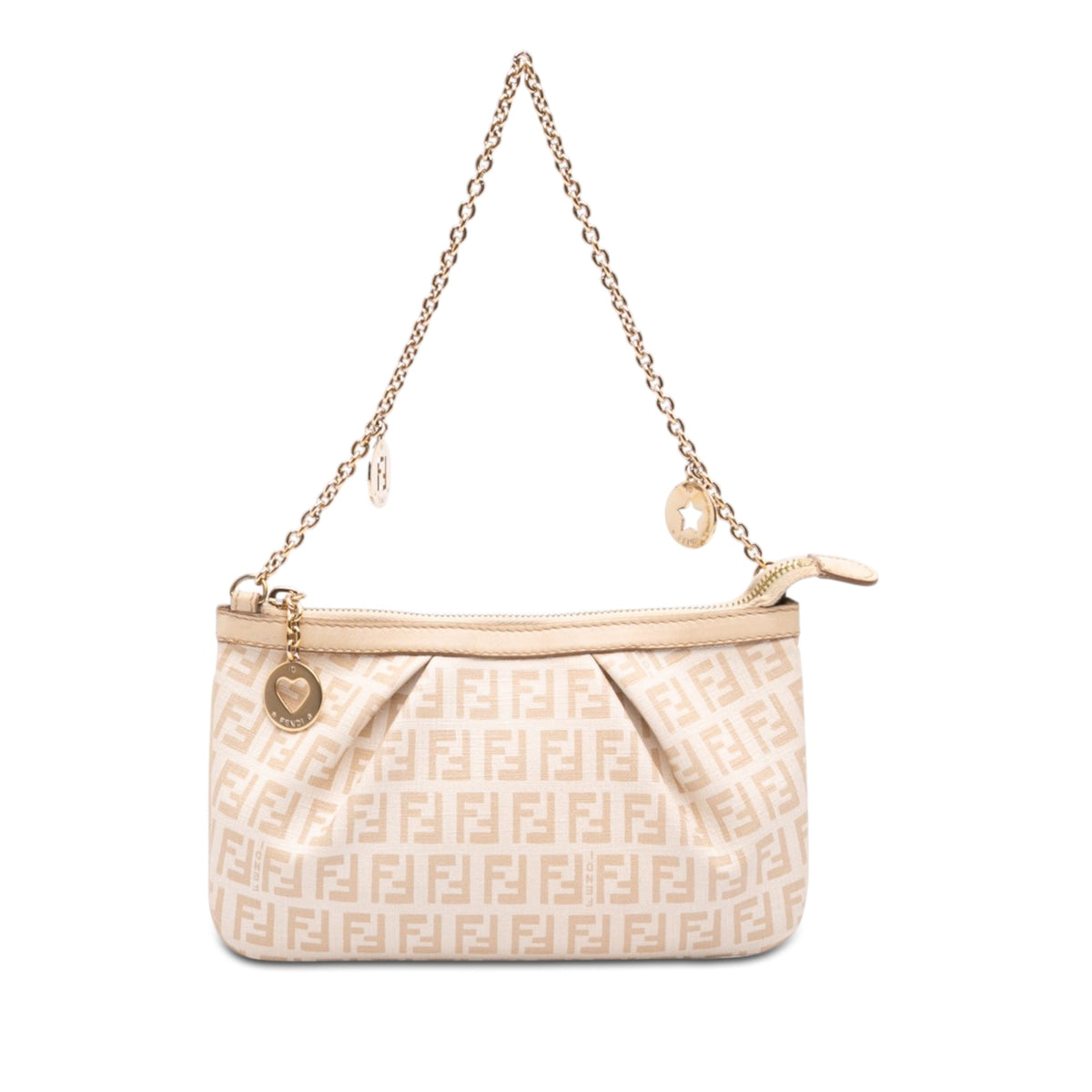 Fendi Zucchino Spalmati Chain Pochette