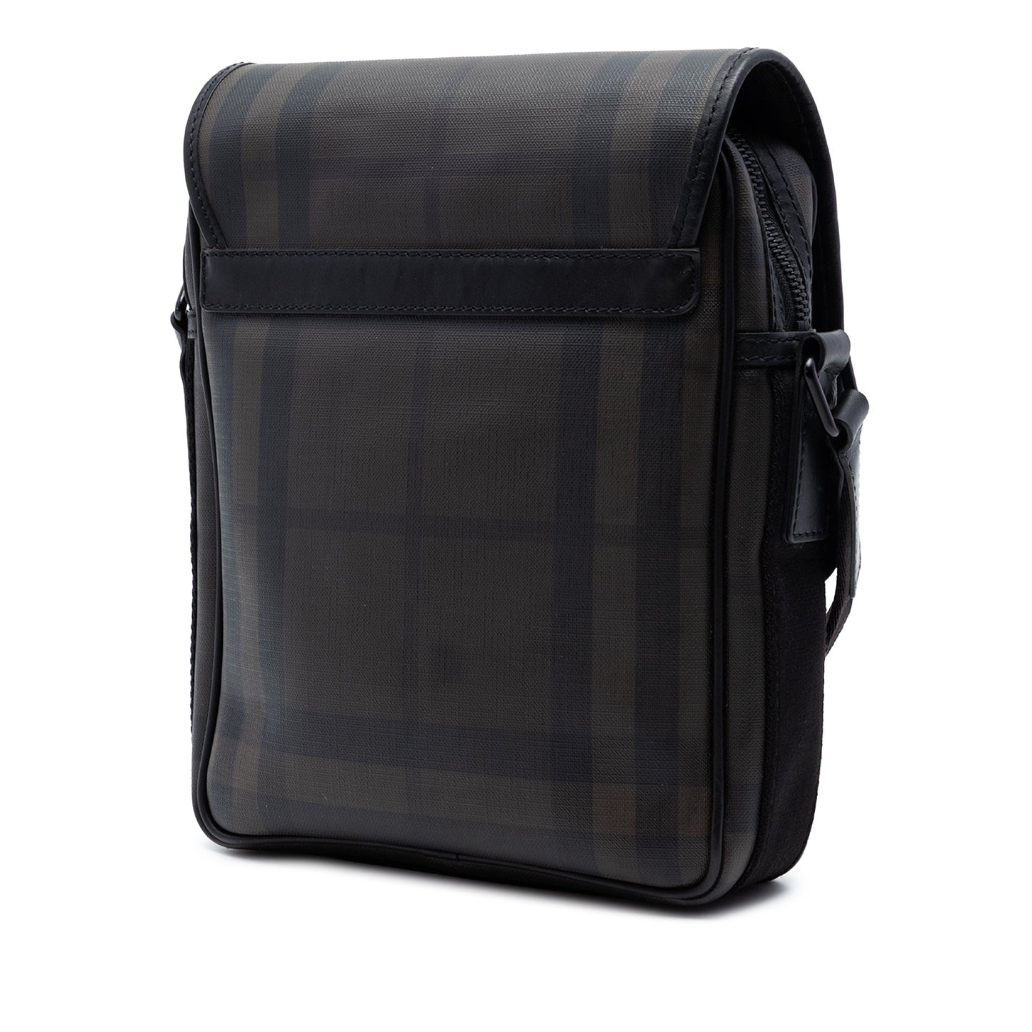 Burberry Smoked Check Coated Canvas Messenger Bag