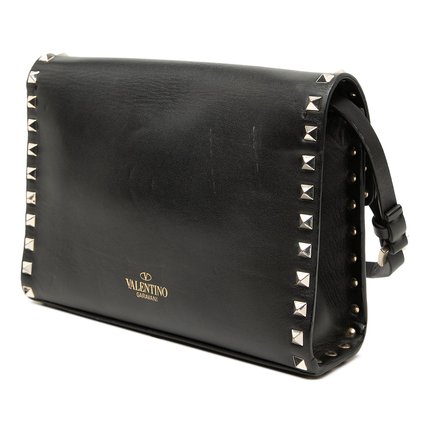 Valentino Small Leather Rockstud Flip Lock Crossbody