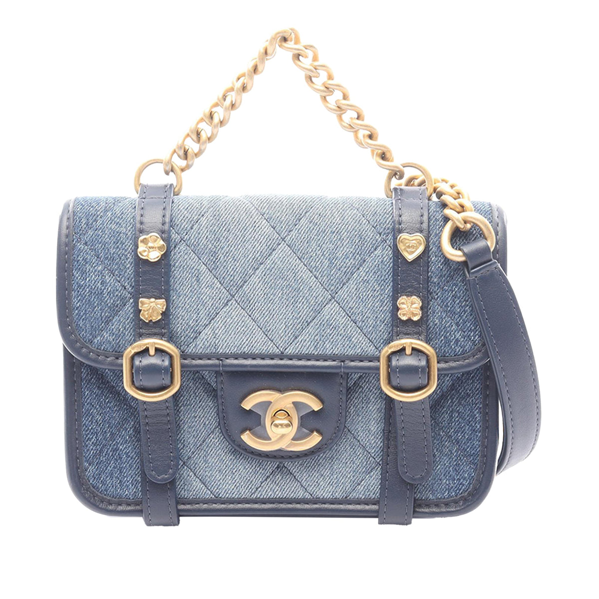 Chanel Mini Denim Chain Flap Bag