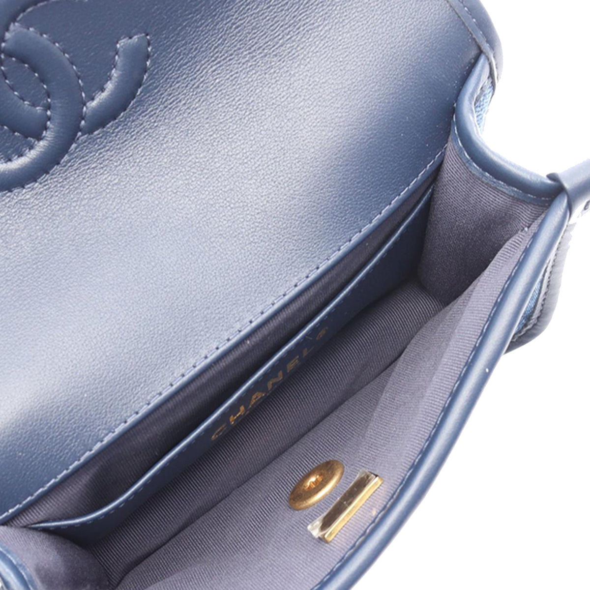 Chanel Mini Denim Chain Flap Bag