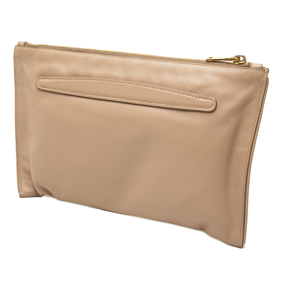 Miu Miu Studded Leather Zip Clutch