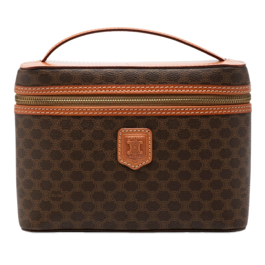 Celine Macadam Coated Canvas Vanity Bag