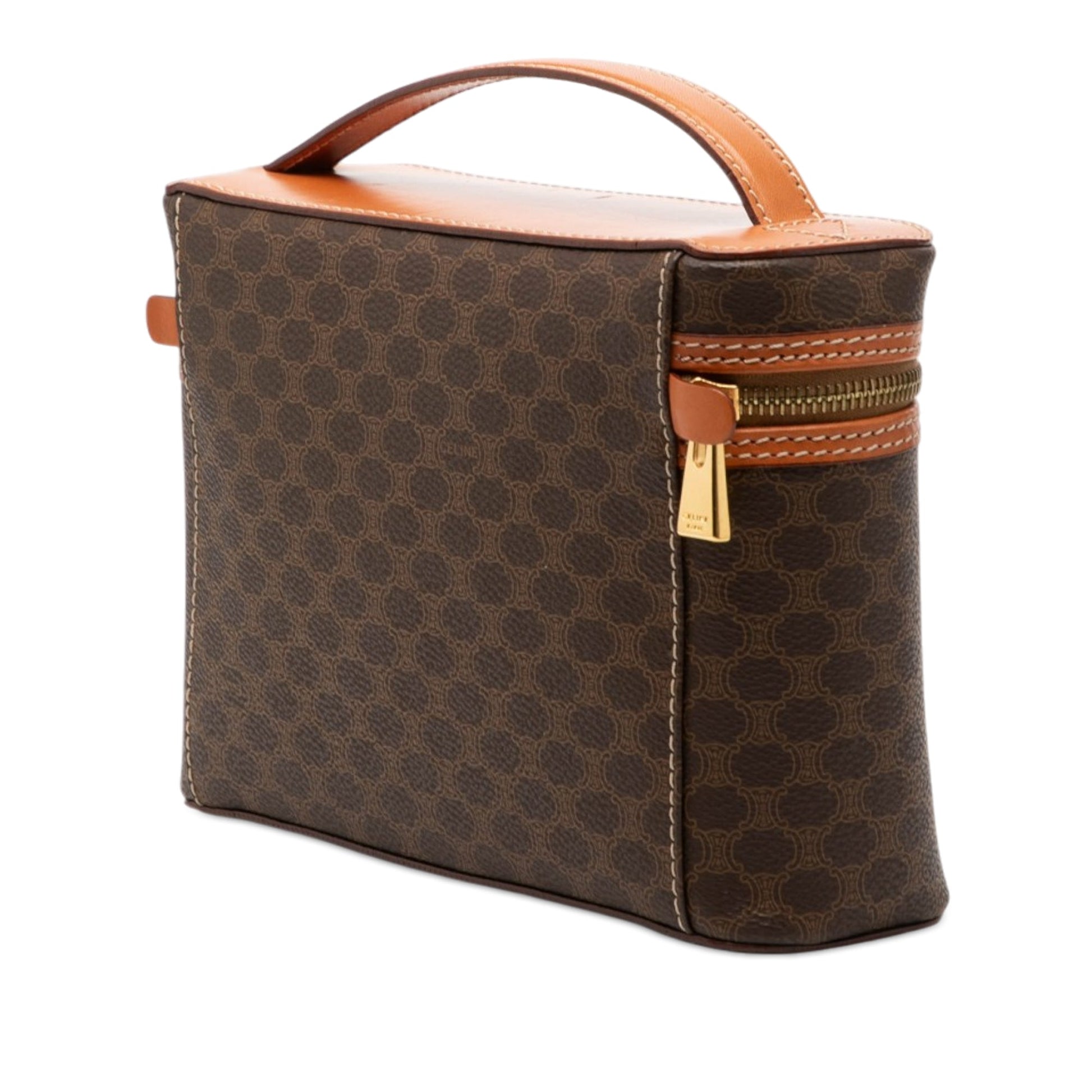 Celine Macadam Coated Canvas Vanity Bag
