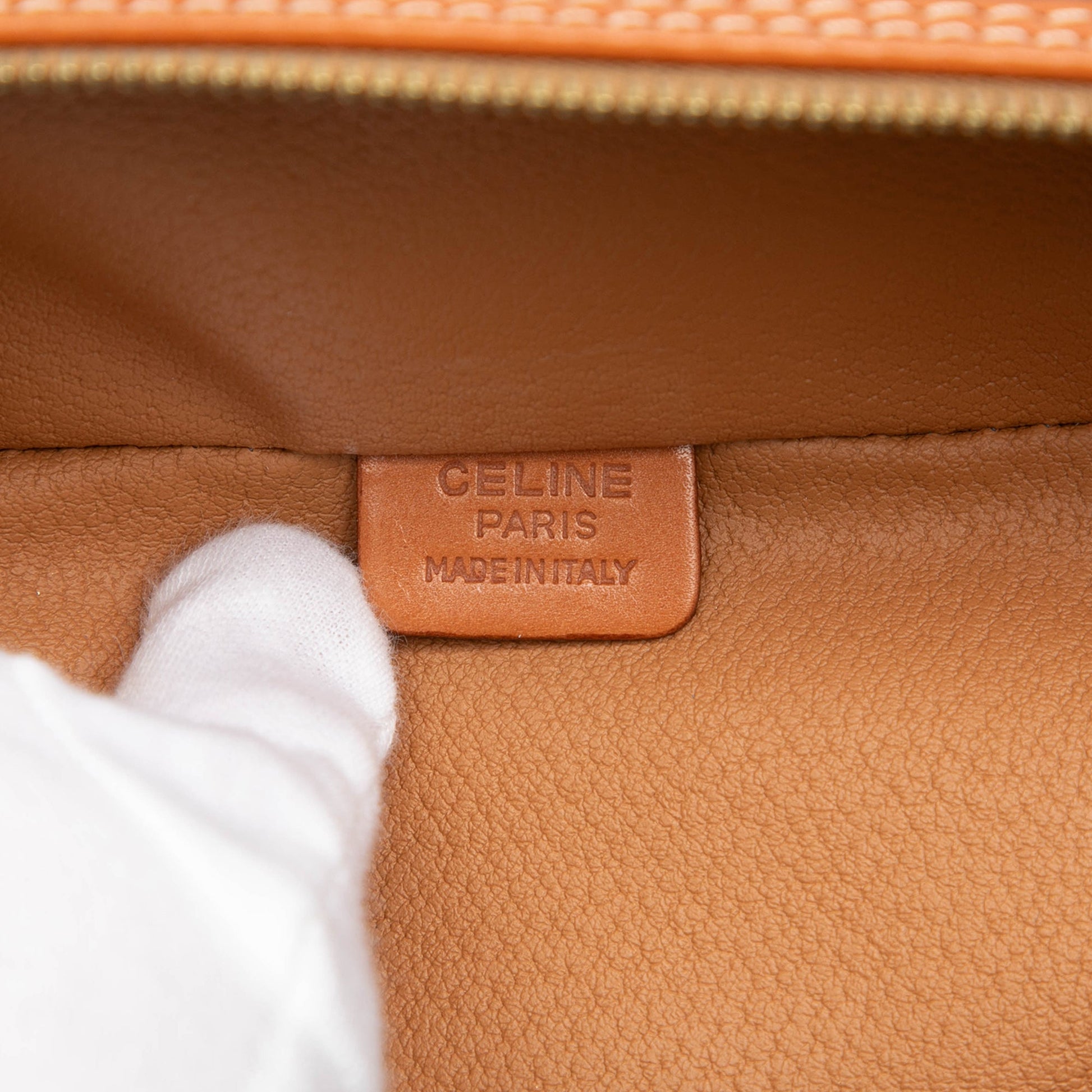 Celine Macadam Coated Canvas Vanity Bag