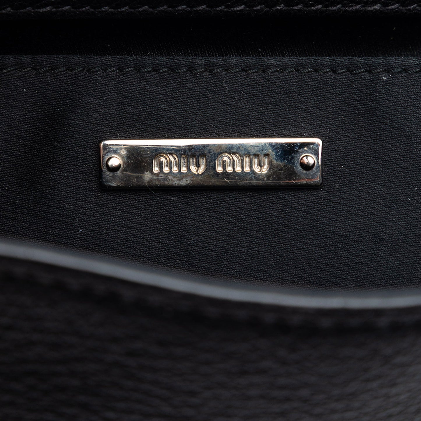 Miu Miu Goatskin Madras Crossbody