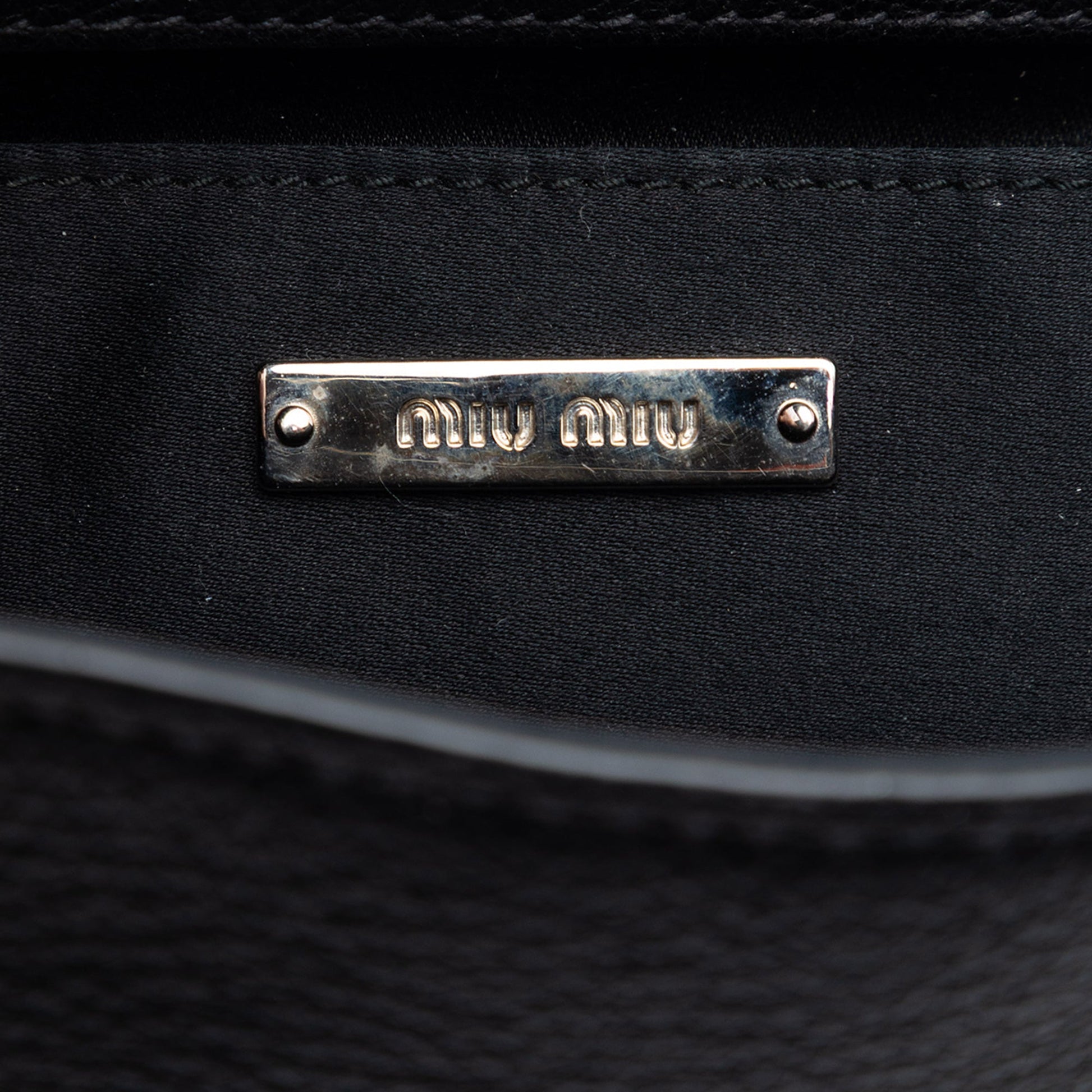 Miu Miu Goatskin Madras Crossbody