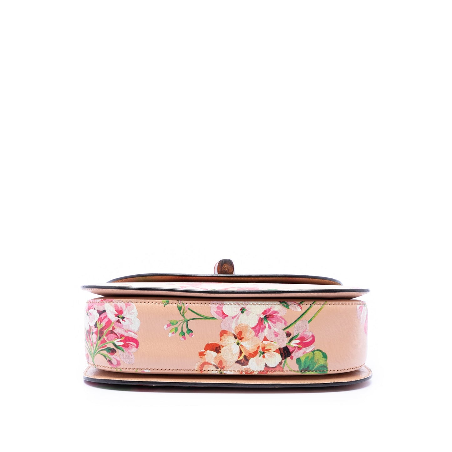 Gucci Medium Calfskin Blooms Bamboo Top Handle Bag