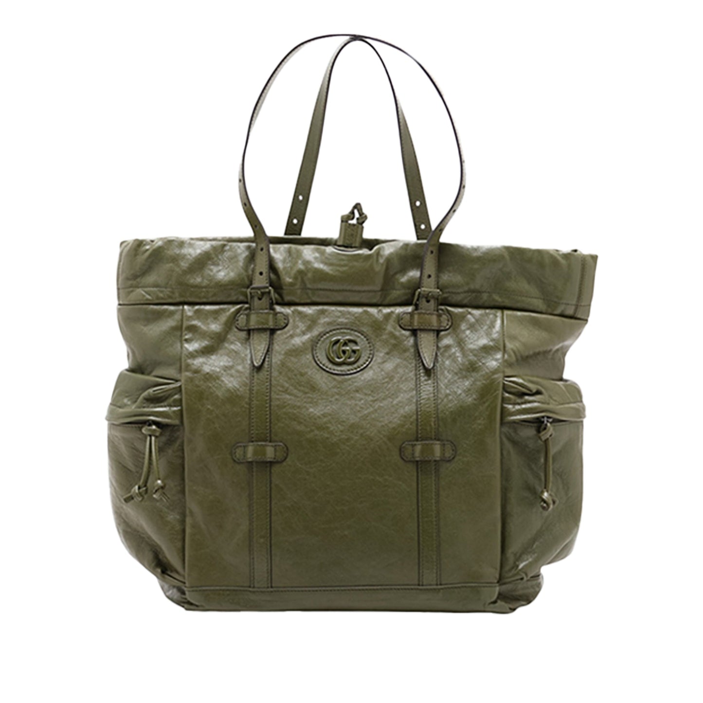 Gucci Tonal Double G Drawstring Tote