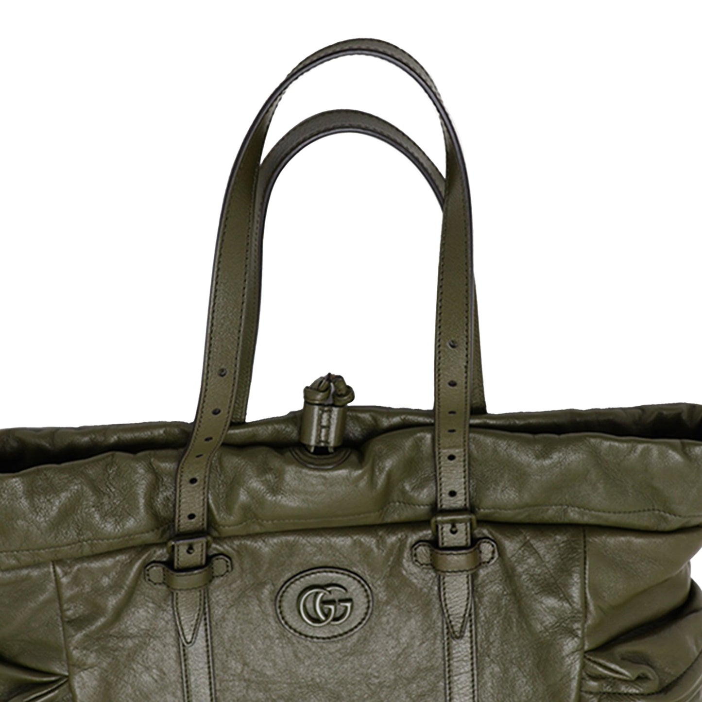 Gucci Tonal Double G Drawstring Tote