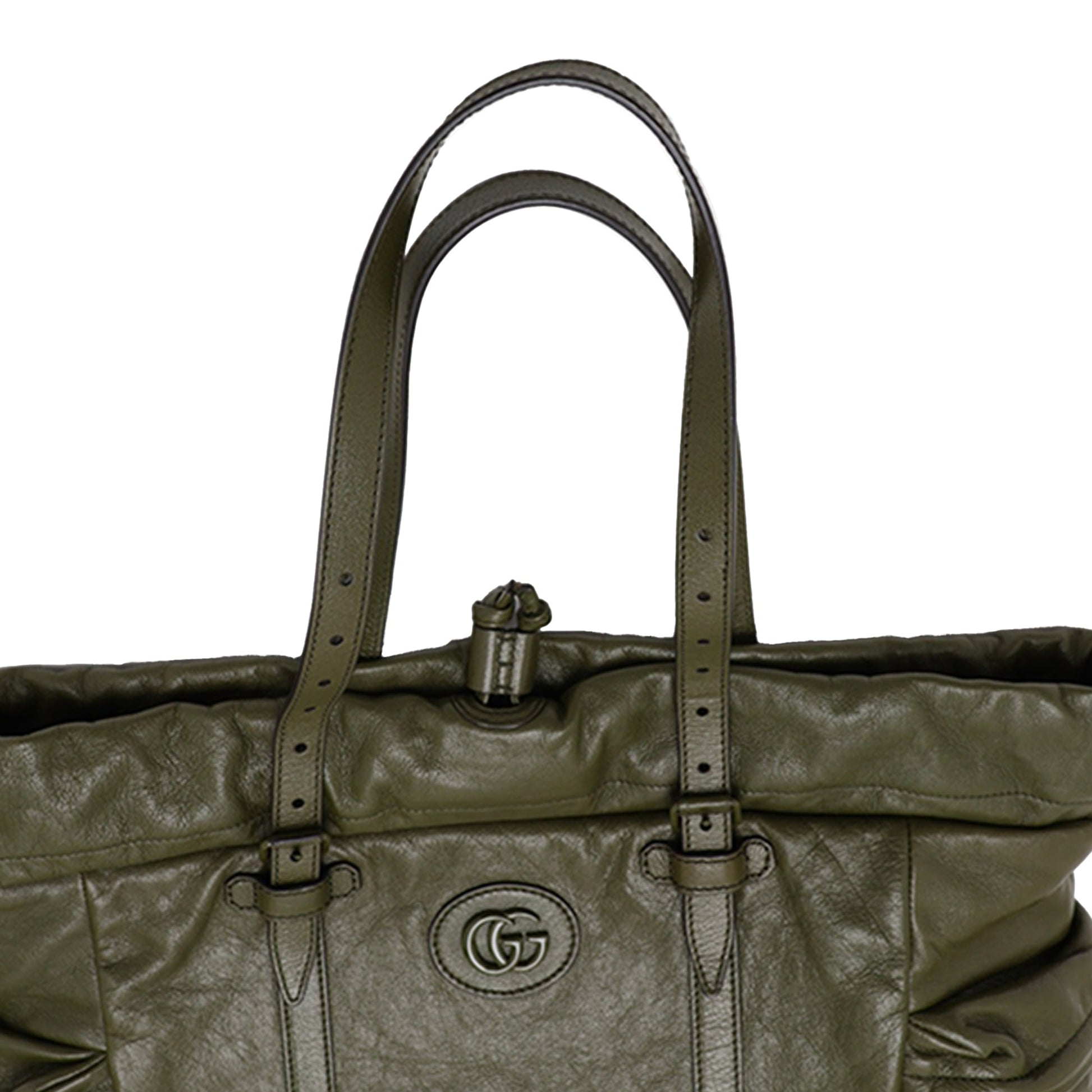 Gucci Tonal Double G Drawstring Tote