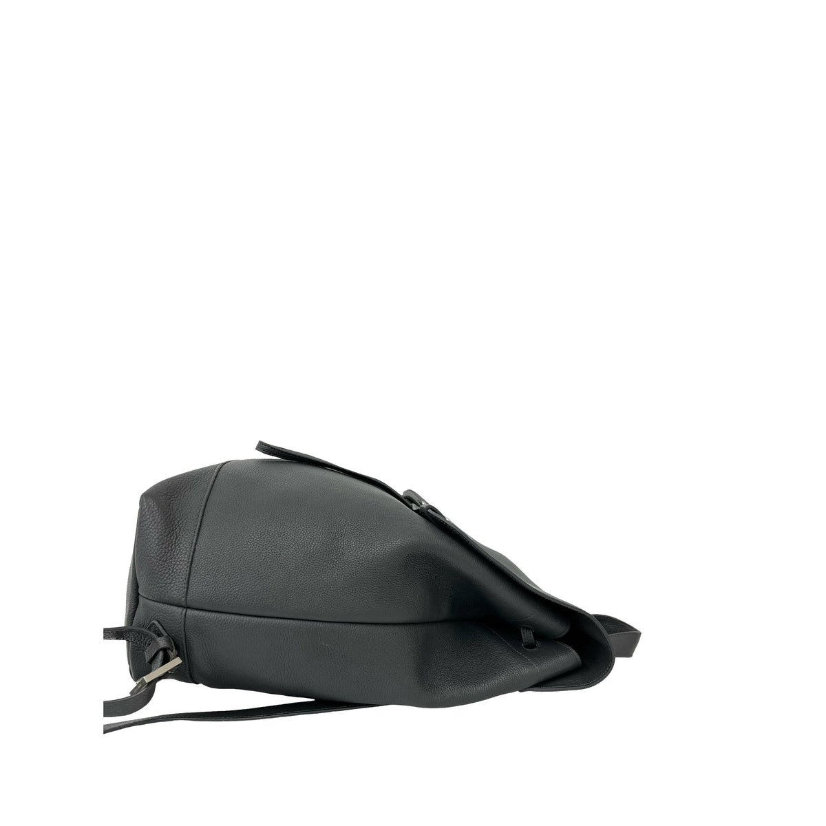 Saint Laurent Grained Calfskin Sac De Jour Backpack — Gray