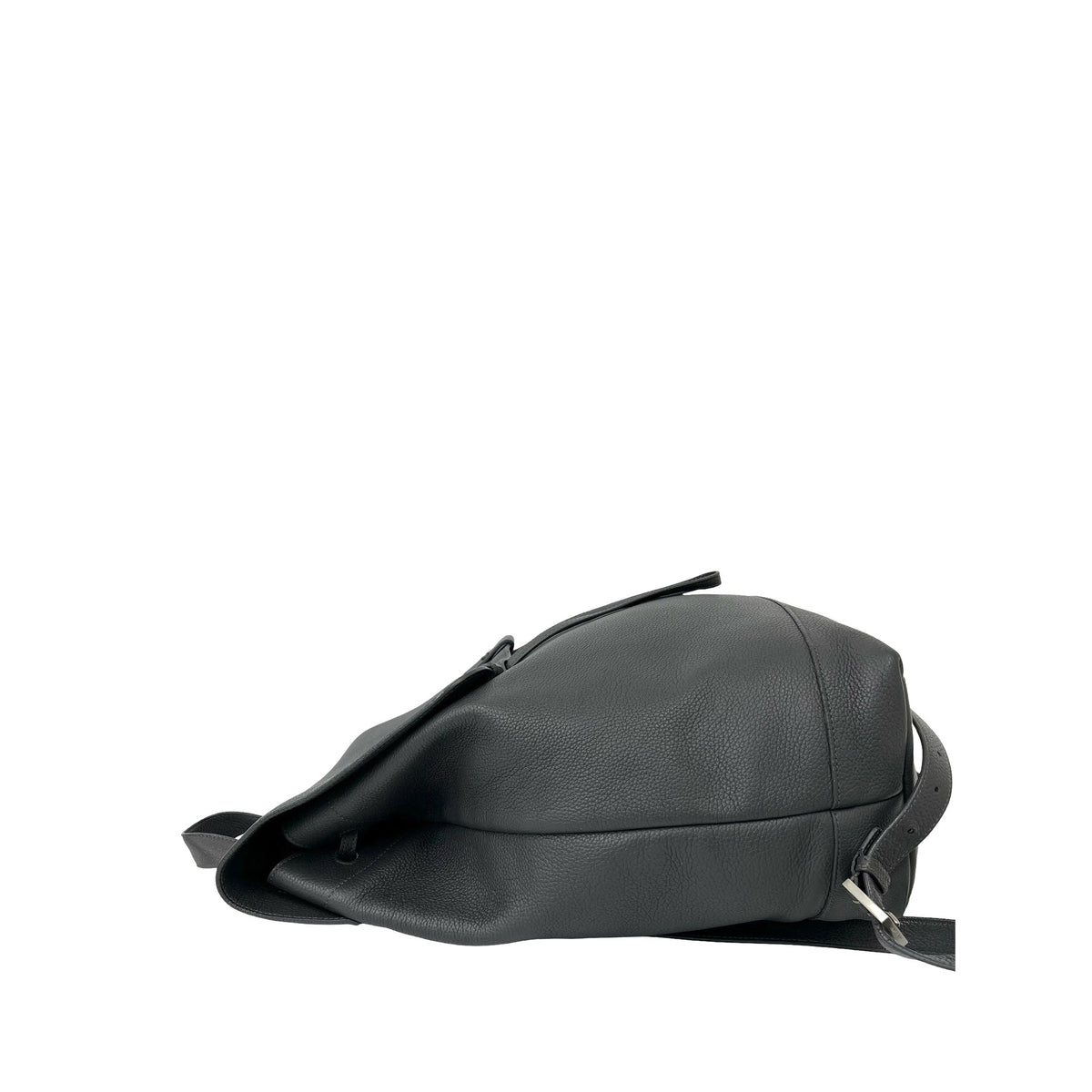 Saint Laurent Grained Calfskin Sac De Jour Backpack — Gray