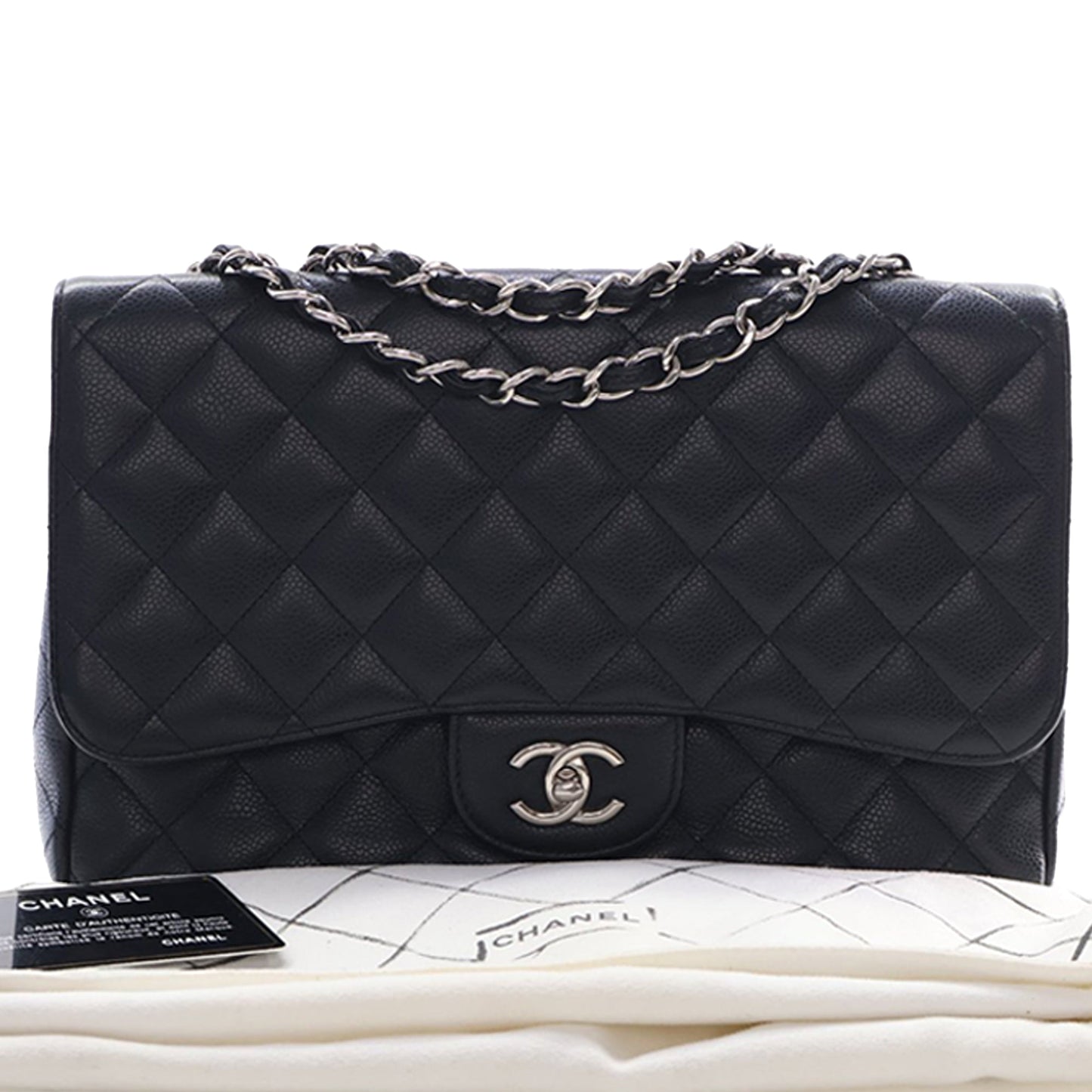 Chanel Jumbo Classic Caviar Single Flap