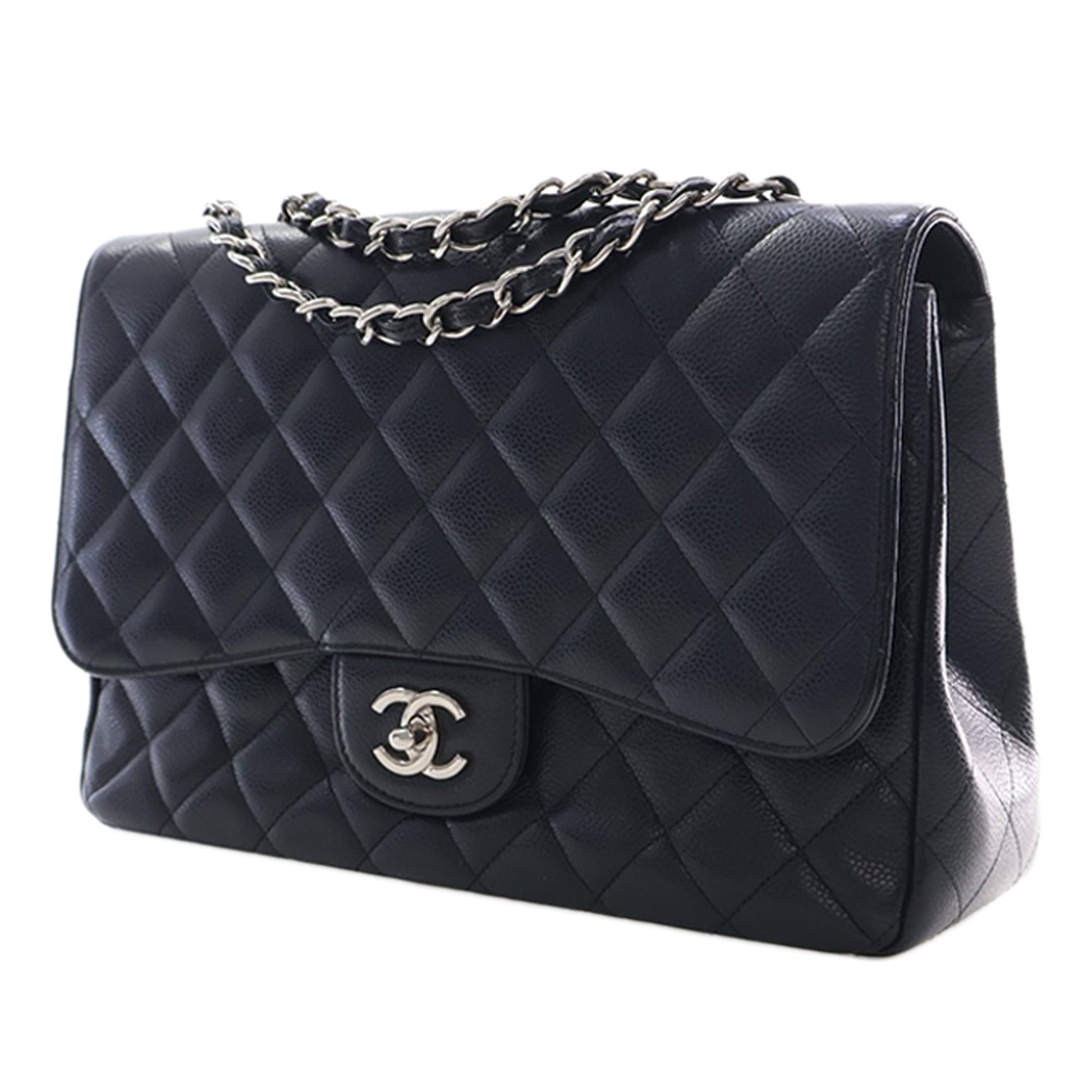 Chanel Jumbo Classic Caviar Single Flap