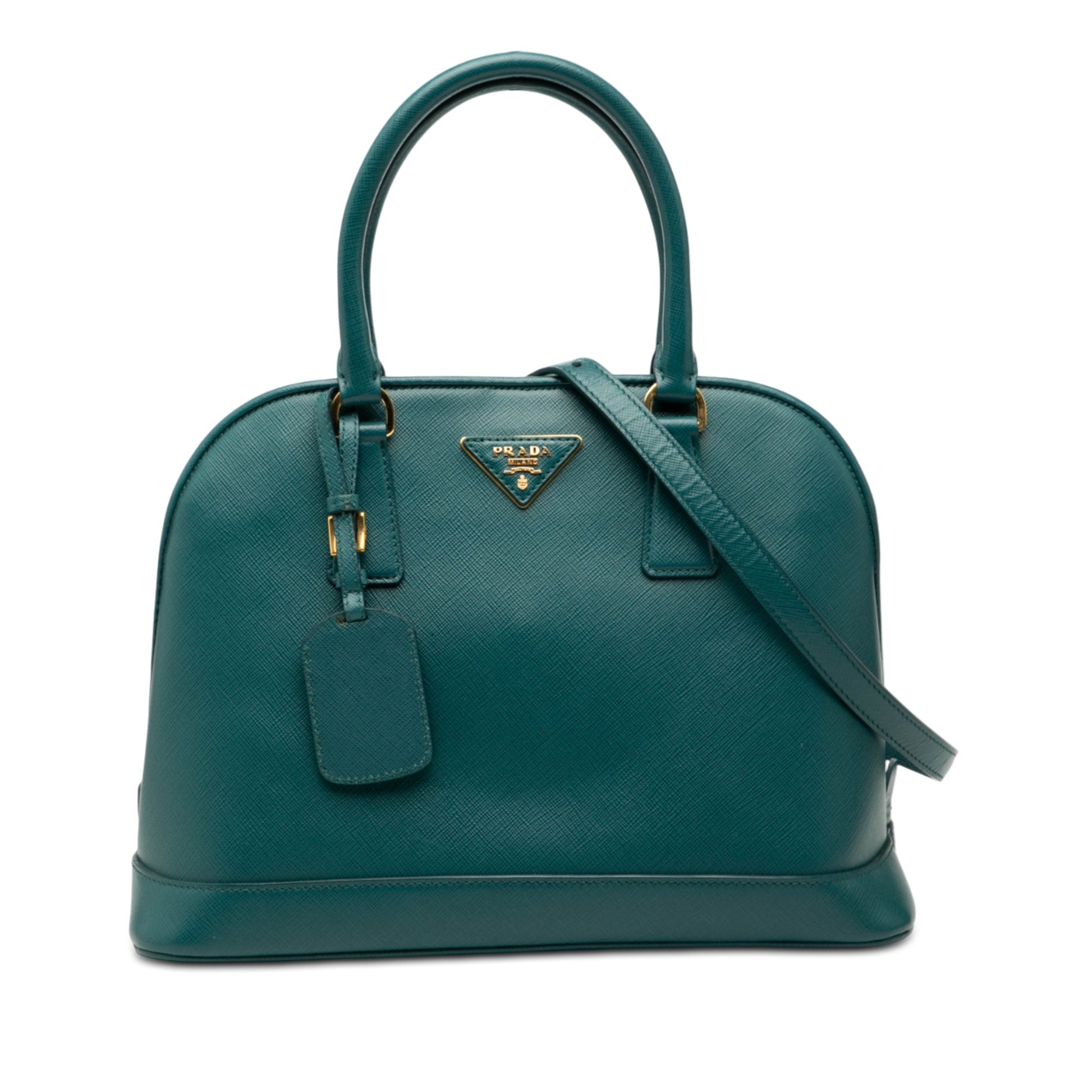 Prada Medium Saffiano Lux Open Promenade Satchel