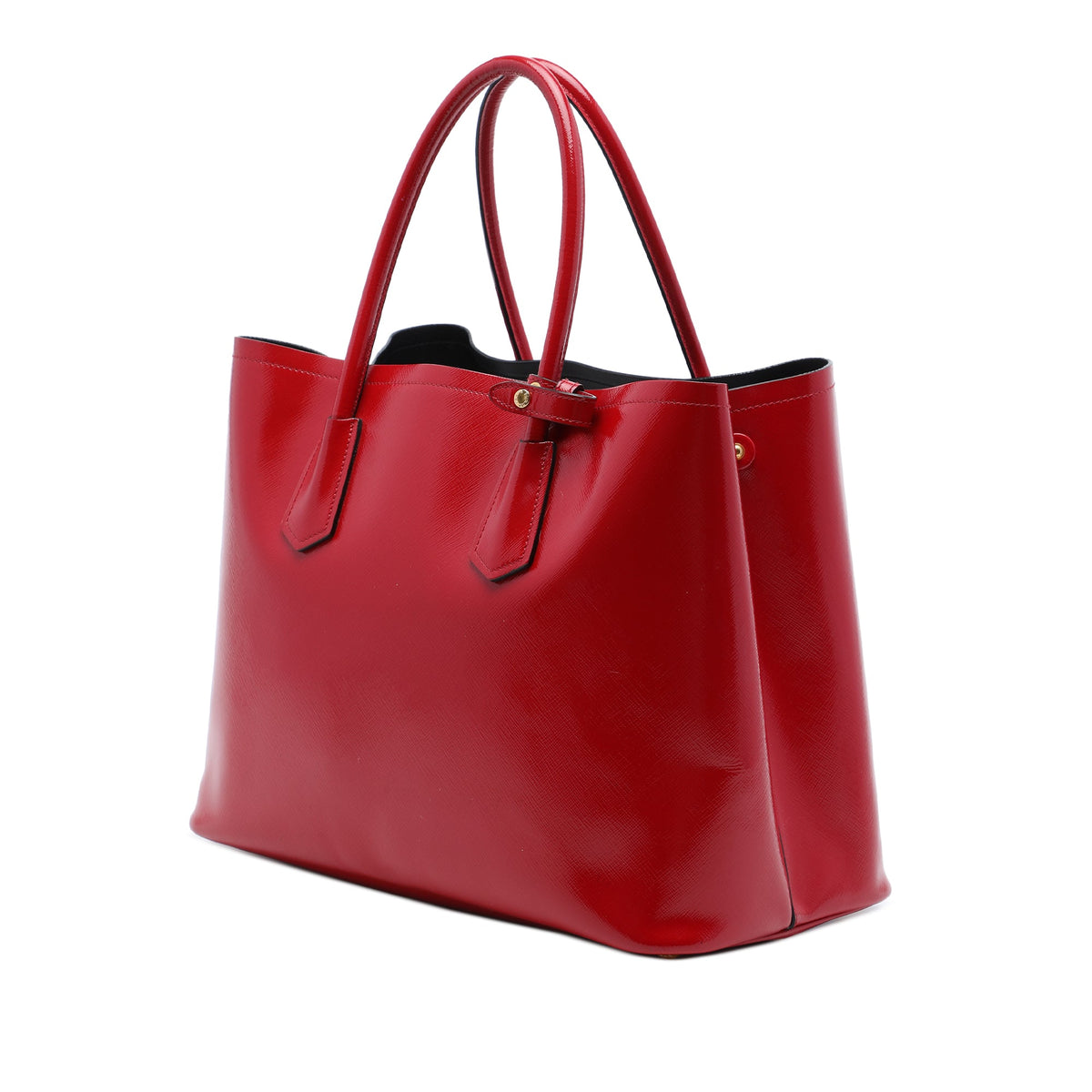 Prada Medium Saffiano Vernice Double Satchel