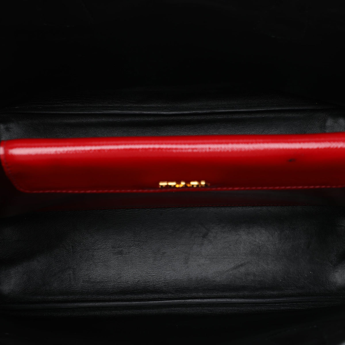 Prada Medium Saffiano Vernice Double Satchel