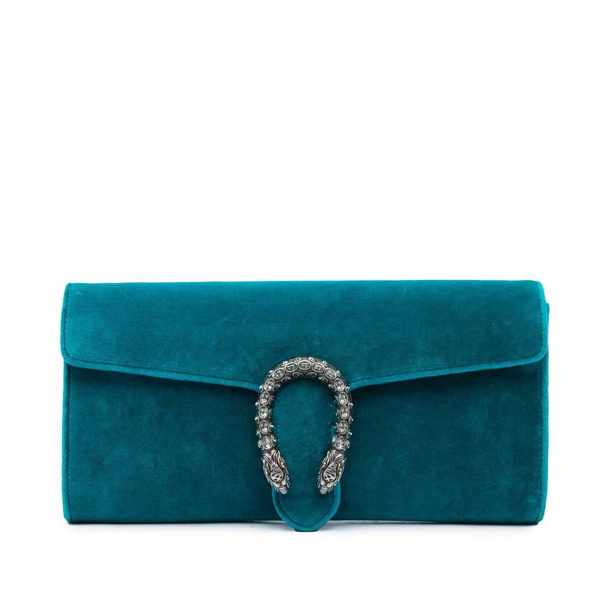 Gucci Velvet Dionysus Clutch — Blue