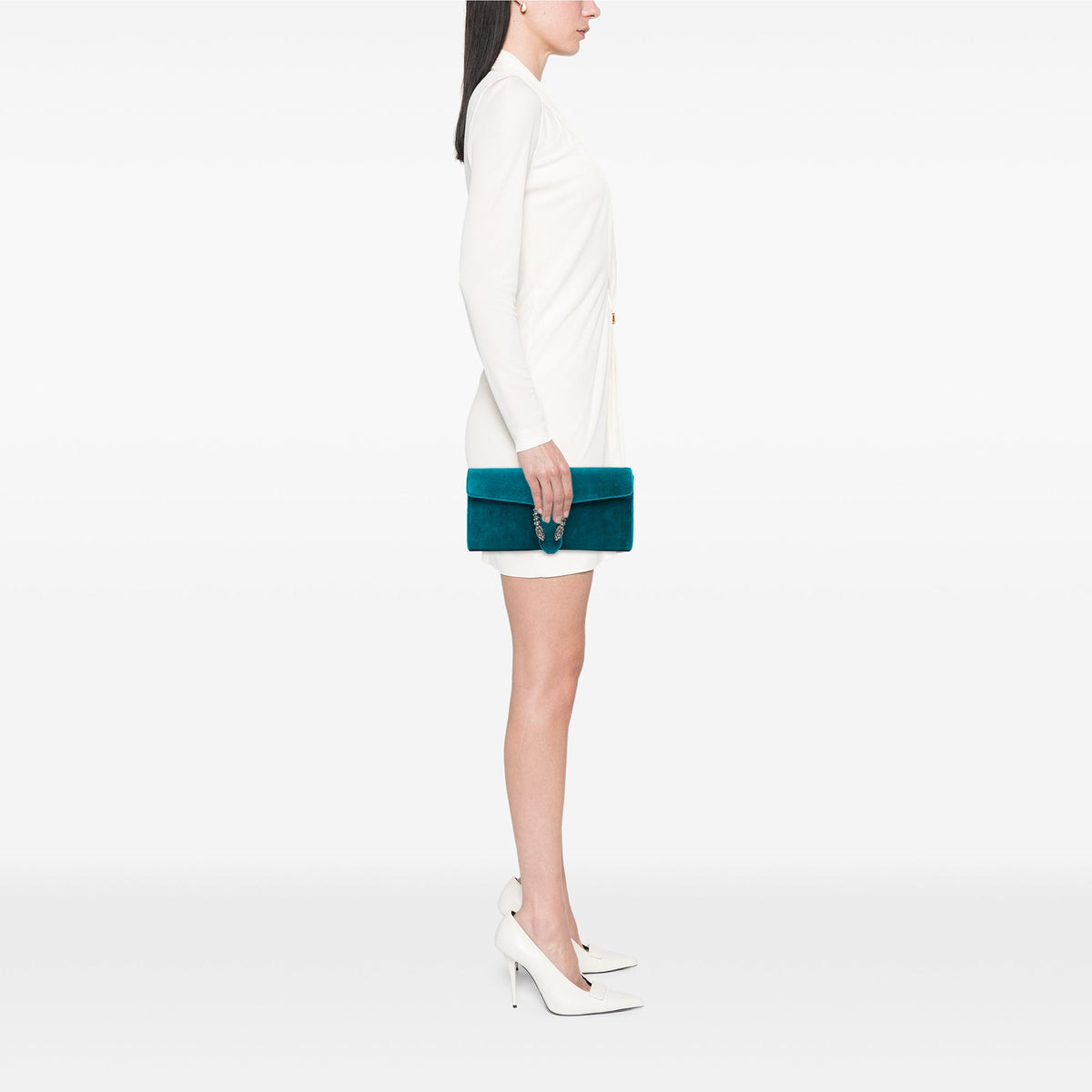 Gucci Velvet Dionysus Clutch — Blue