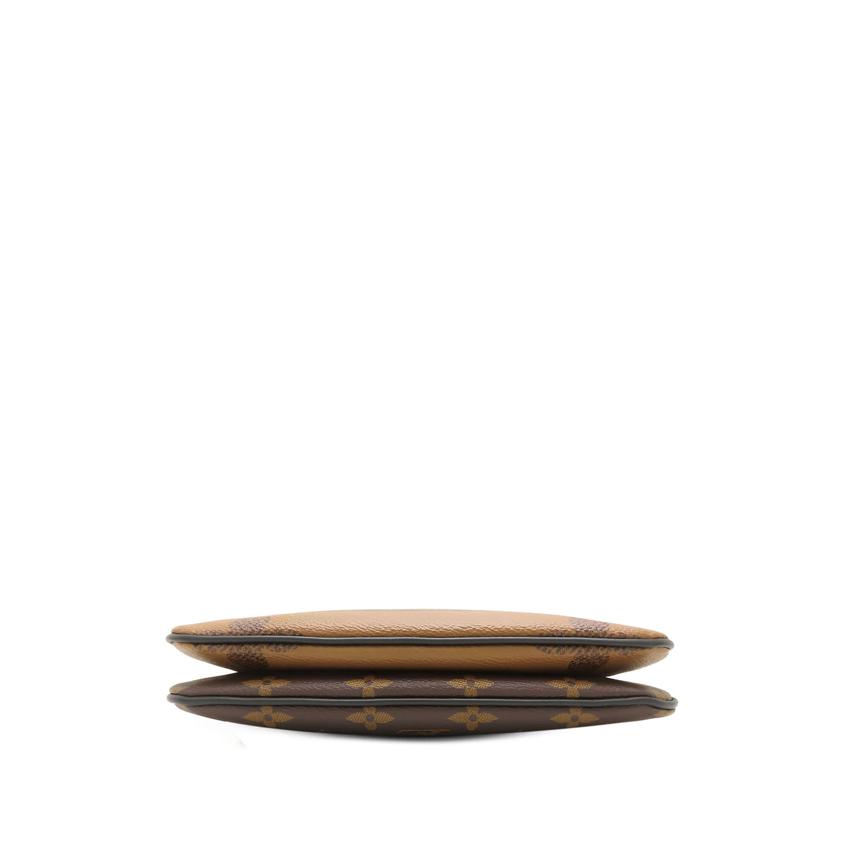 Louis Vuitton Monogram Giant Reverse Double Zip Pochette — Brown