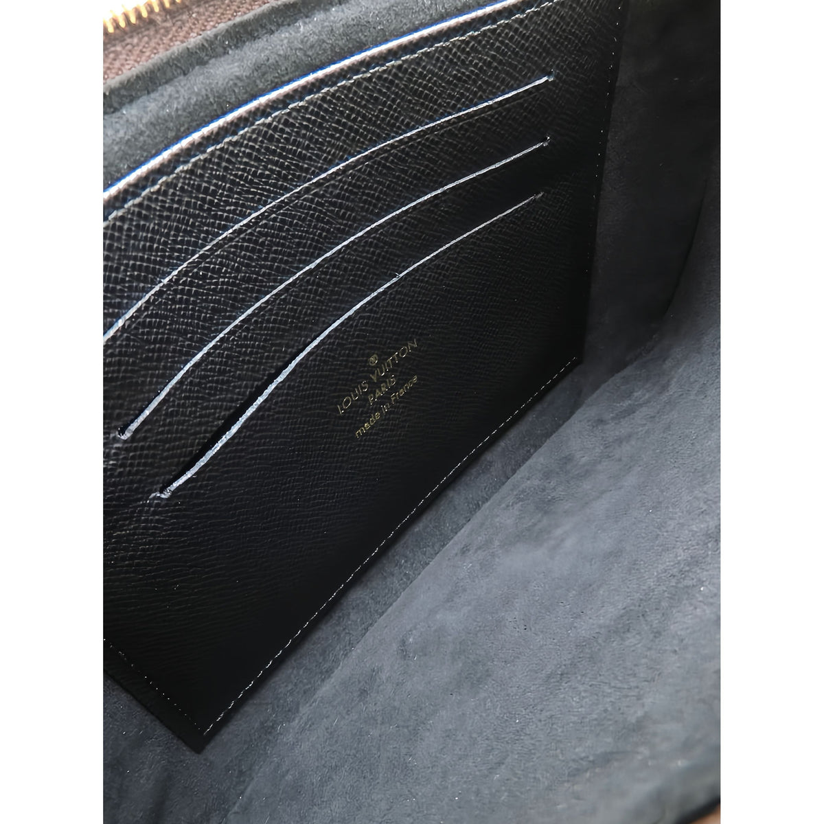 Louis Vuitton Monogram Giant Reverse Double Zip Pochette — Brown