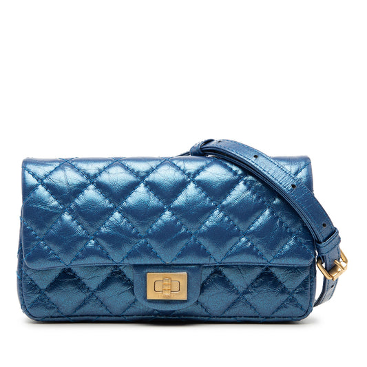 Chanel Quilted Metallic Aged Calfskin Reissue 2.55 Belt Bag