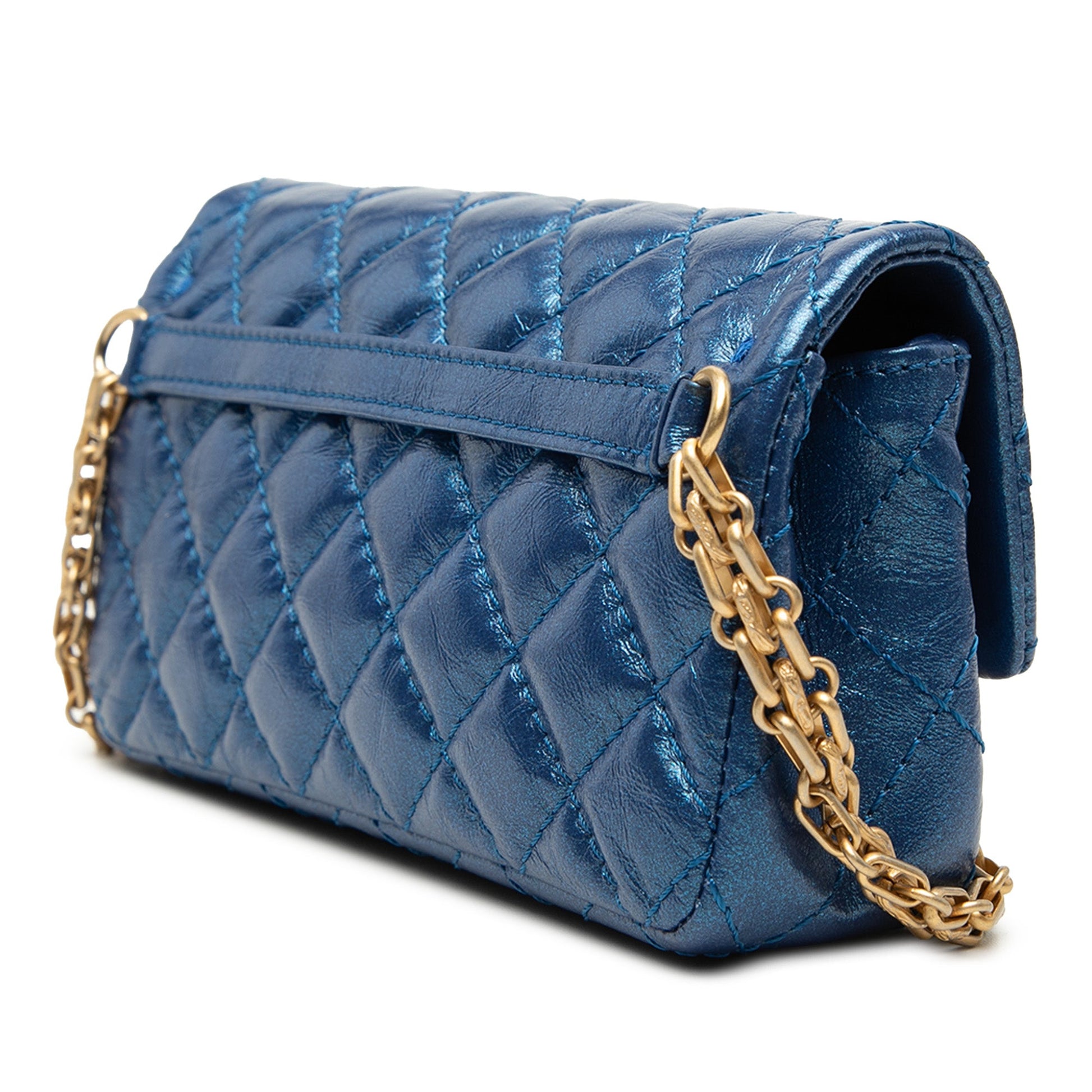 Chanel Quilted Metallic Aged Calfskin Reissue 2.55 Belt Bag