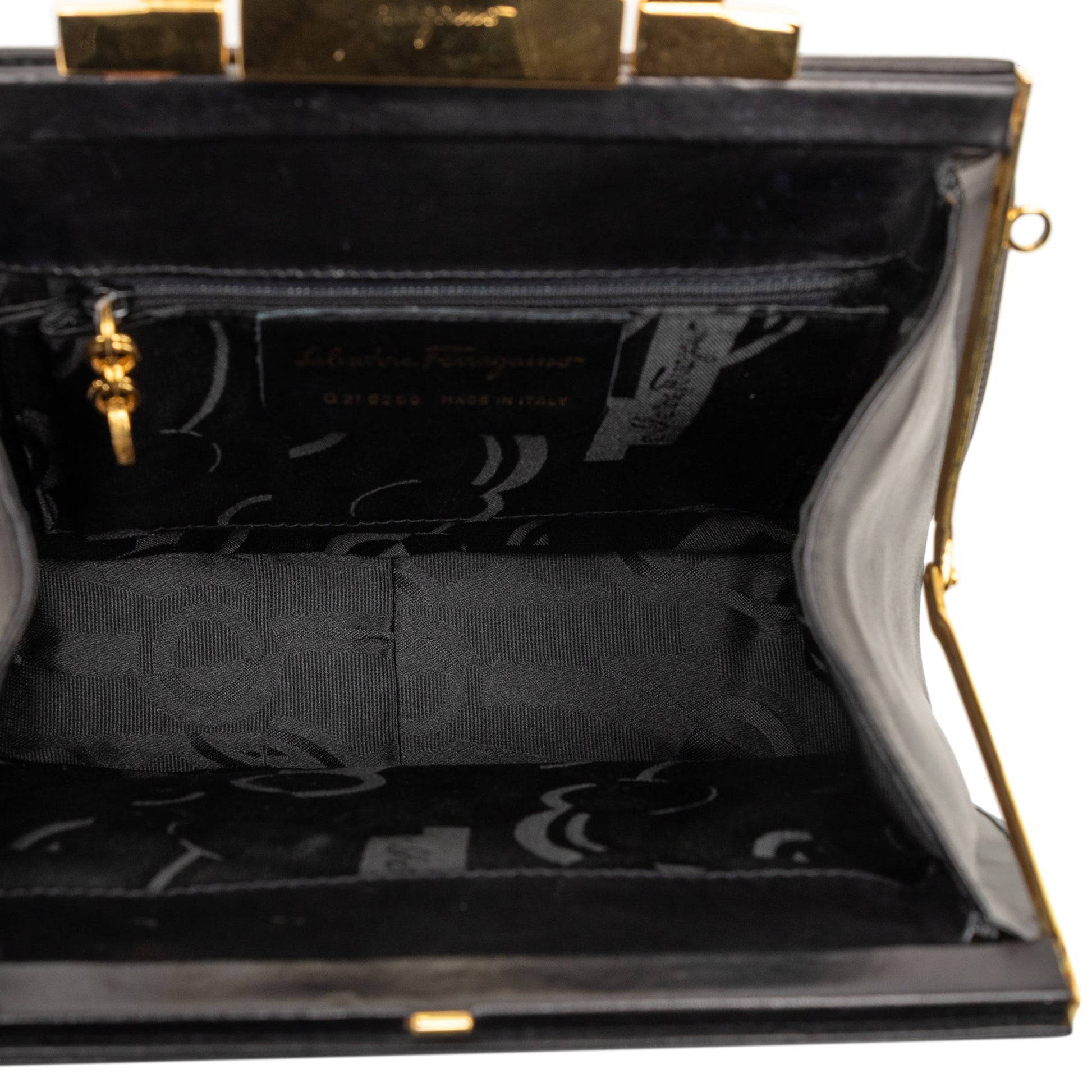 Ferragamo Leather Gancini Top Handle Bag