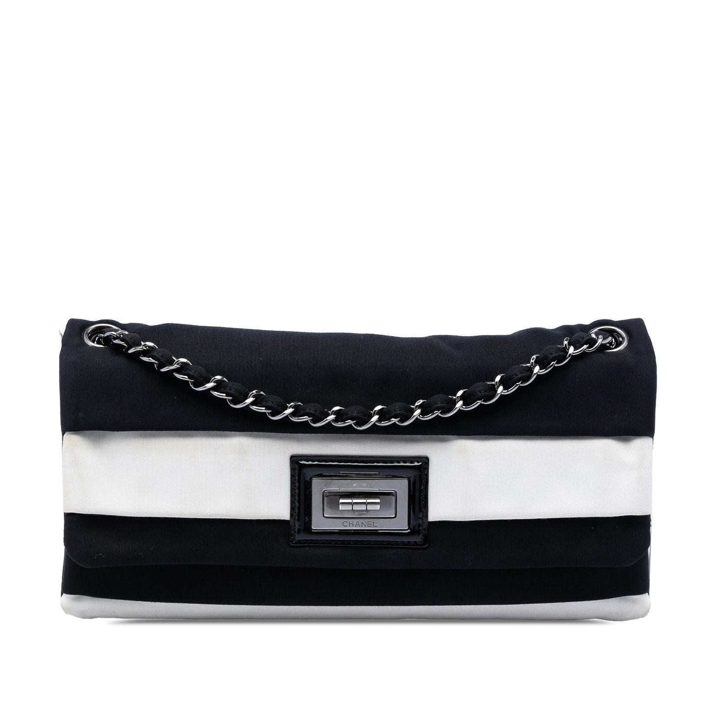 Chanel Striped Canvas Reissue 2.55 Single Flap