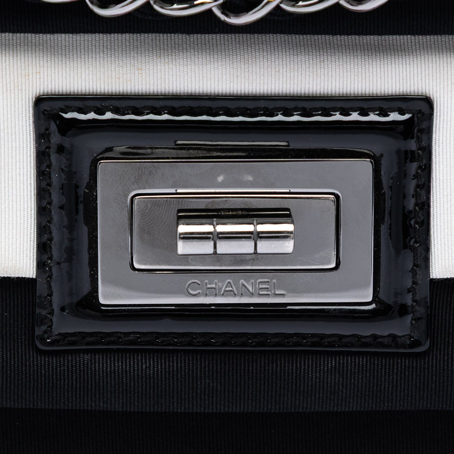 Chanel Striped Canvas Reissue 2.55 Single Flap