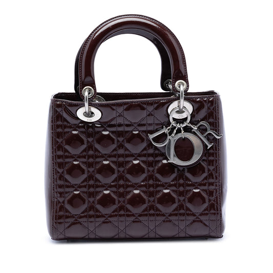 Dior Medium Patent Cannage Lady Dior
