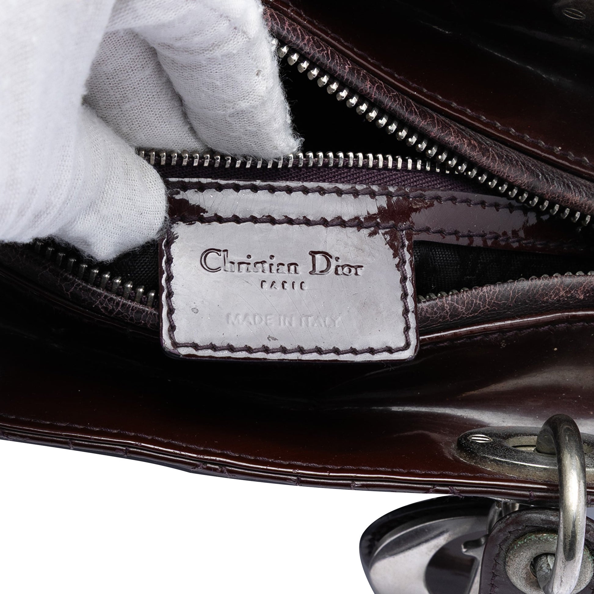 Dior Medium Patent Cannage Lady Dior