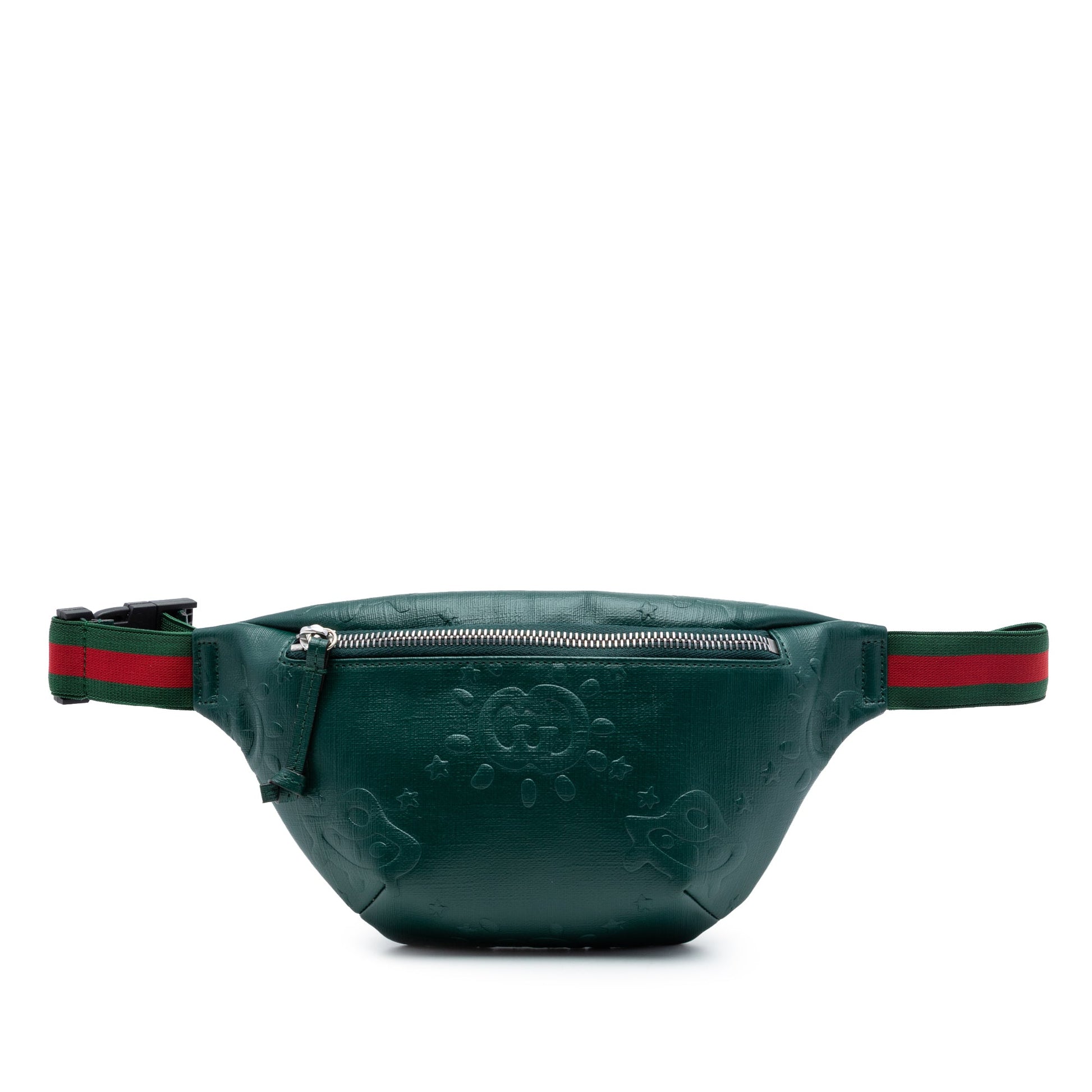 Gucci Kids Embossed Calfskin Interlocking G Web UFO Belt Bag