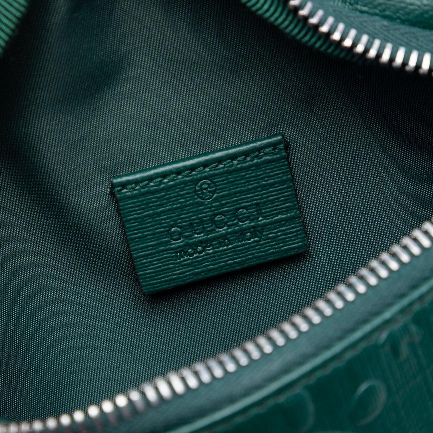 Gucci Kids Embossed Calfskin Interlocking G Web UFO Belt Bag
