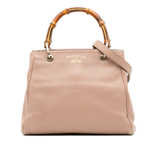 Gucci Small Calfskin Bamboo Shopper Satchel