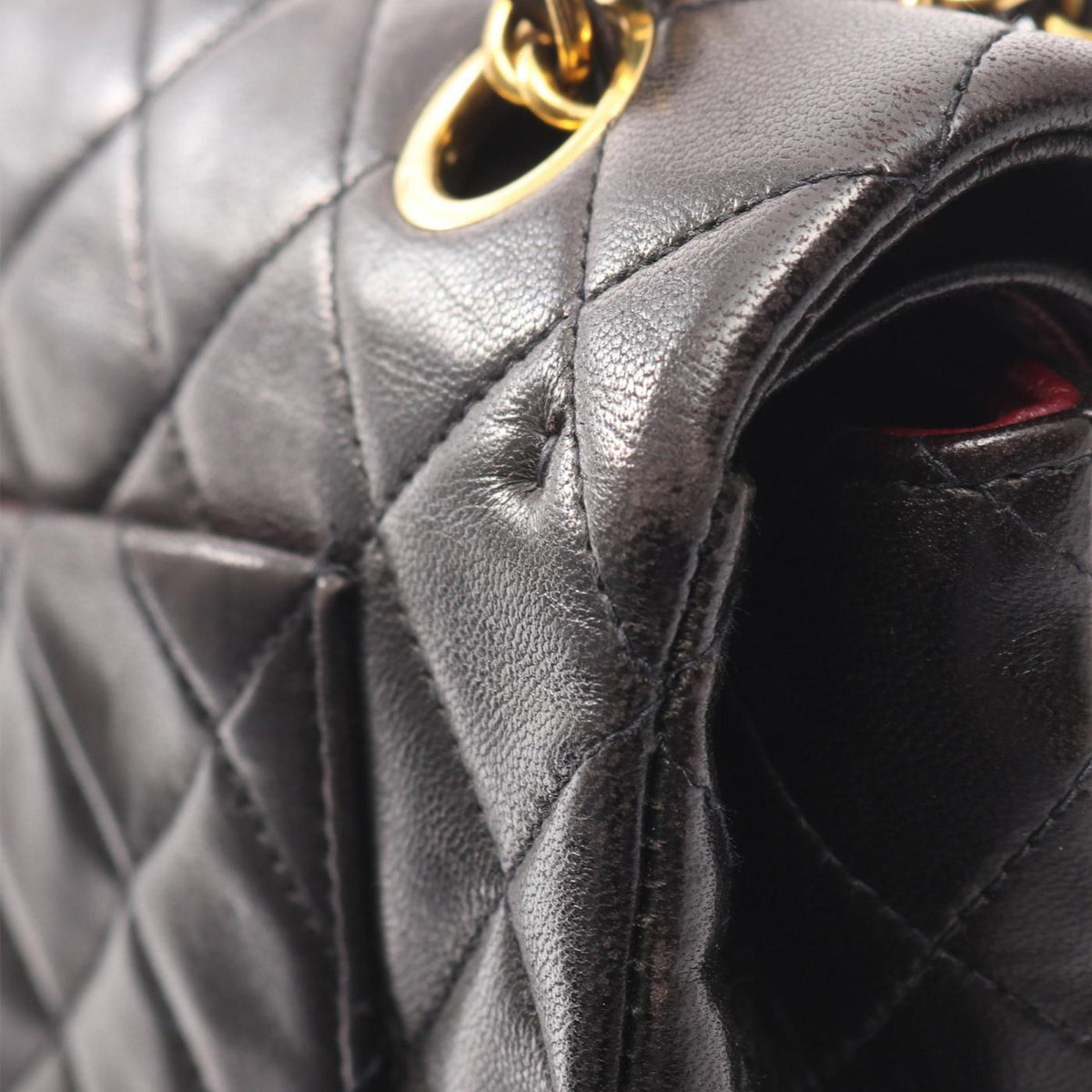 Chanel Small Classic Lambskin Double Flap — Black