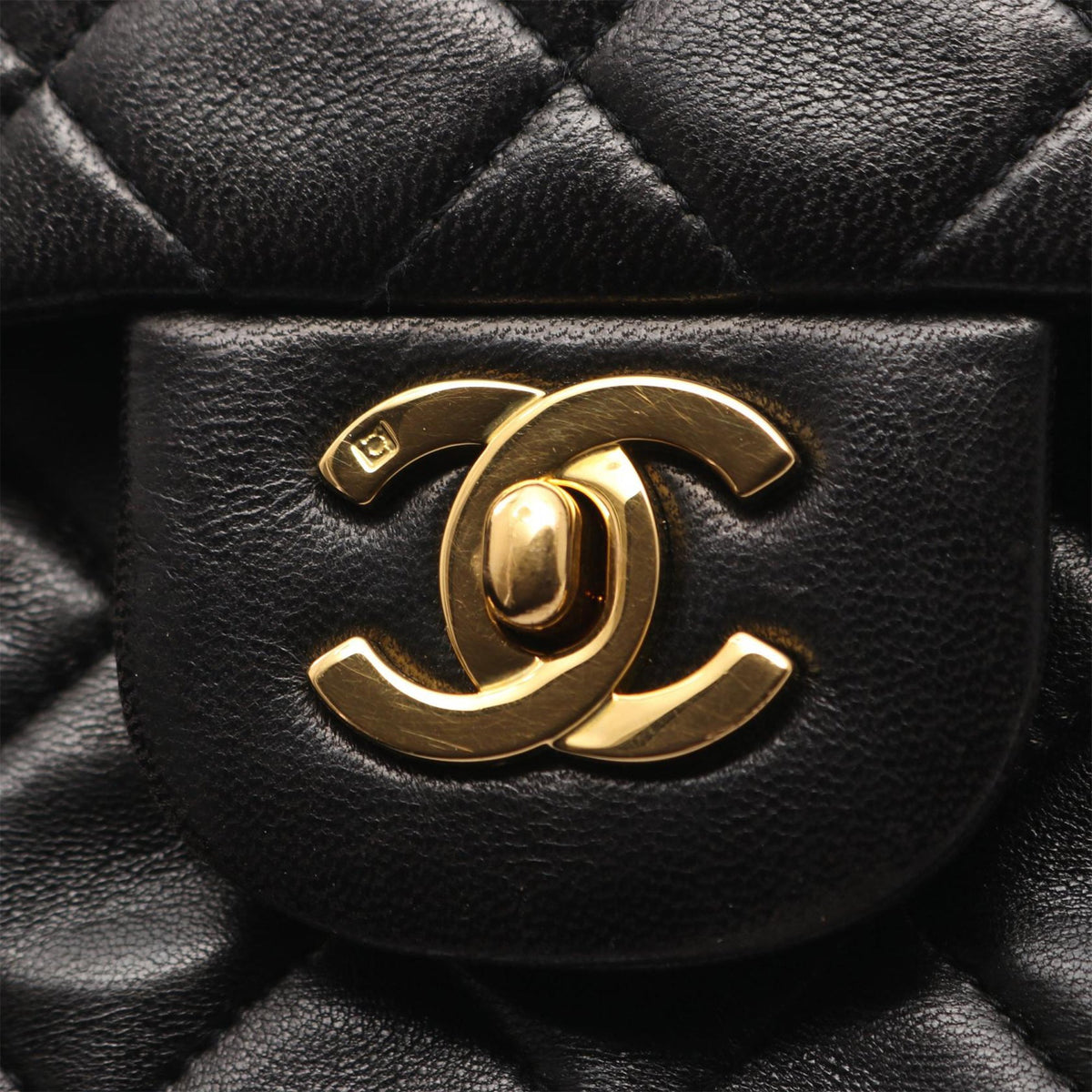 Chanel Small Classic Lambskin Double Flap — Black