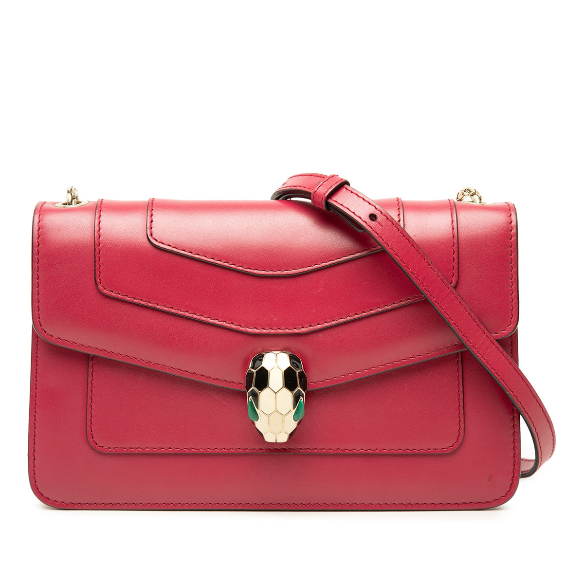 Bvlgari Calfskin Serpenti Forever East West Shoulder Bag
