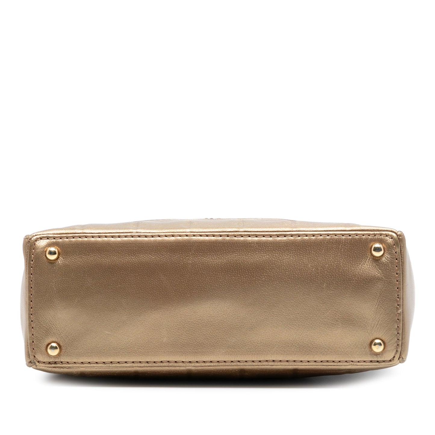 Chanel CC Chocolate Bar Metallic Lambskin Shoulder Bag