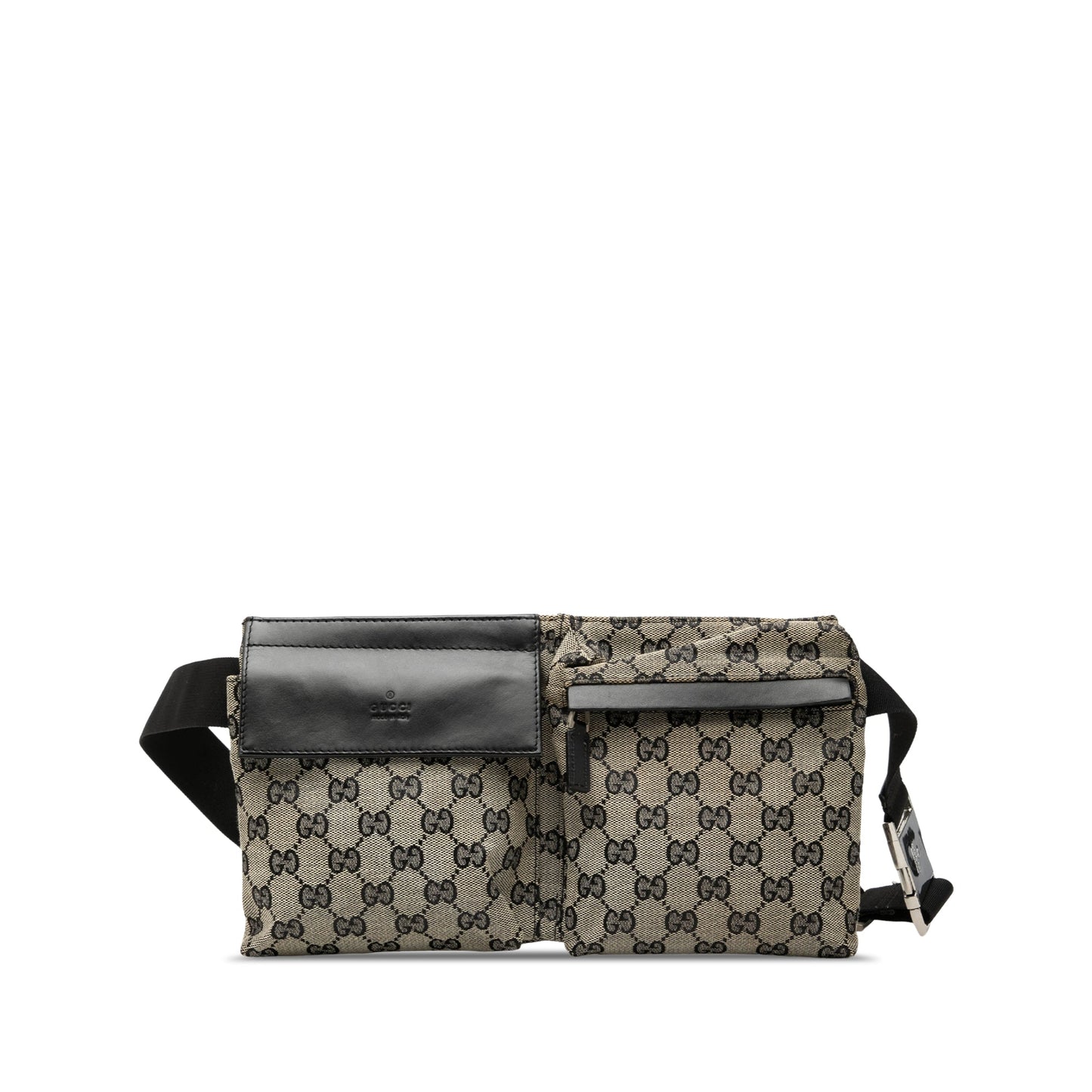 Gucci GG Canvas Double Pocket Belt Bag