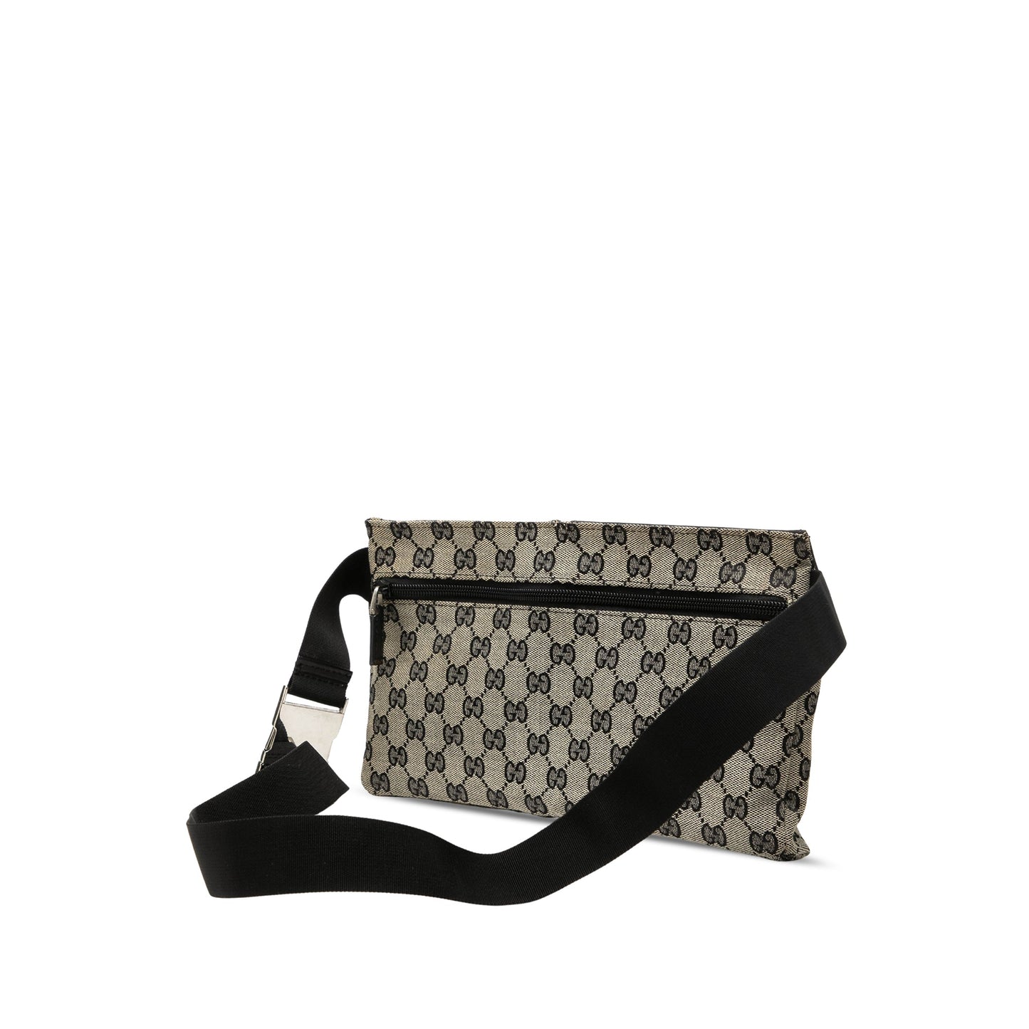 Gucci GG Canvas Double Pocket Belt Bag