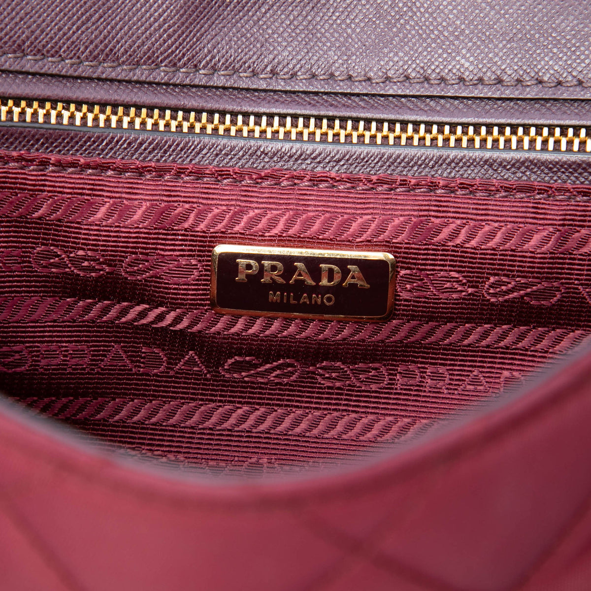 Prada Impuntu Tessuto Chain Crossbody